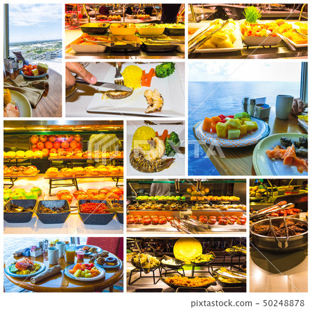 Dining Room Buffet aboard the luxury abstract 50248878
