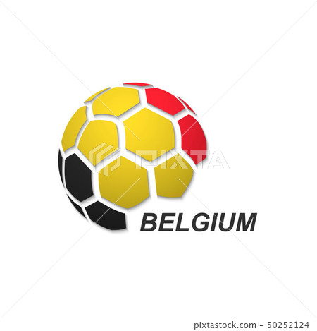 abstract soccer ball with national flag colors 50252124