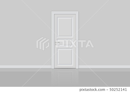 closed realistic door isolated 50252141