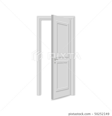 realistic door isolated on white background 50252149