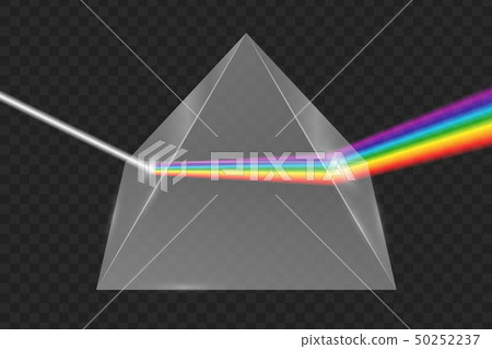 Glass pyramid refraction of light, 50252237