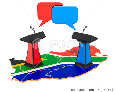 South Africa Debate concept, 3D rendering 50252351