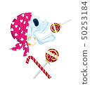 pirate skull with lollipop,funny pirate,T-shirt pr 50253184