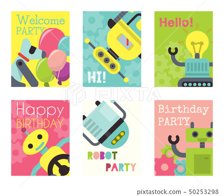 Robot waving, robotic dog friend design for kid... - Stock Illustration ...