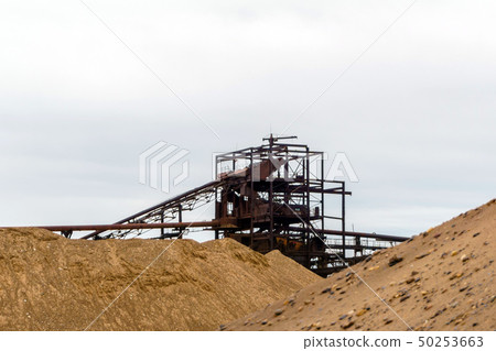industrial landscape with sand and gravel 50253663