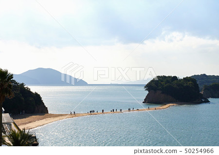 [小豆島，旅遊景點]天使之路（天使無政府狀態）因潮汐變化而中斷 50254966