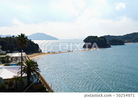 [小豆島，旅遊景點]天使之路（天使無政府狀態）因潮汐變化而中斷 50254971