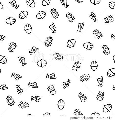 Machinery Robot Technic Seamless Pattern Vector Machinery Robot Technic Seamless Pattern Vector 50259318