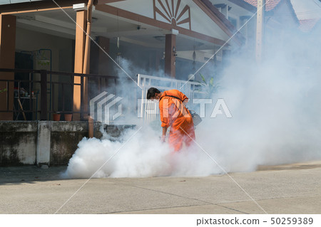 Fogging DDT spray kill mosquito 50259389