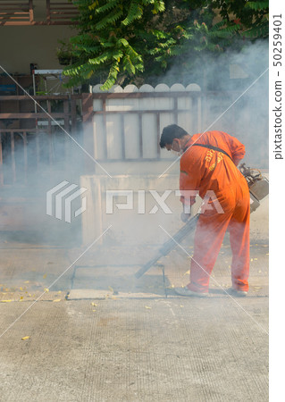 Fogging DDT spray kill mosquito Fogging DDT spray kill mosquito 50259401