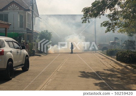 Fogging DDT spray kill mosquito 50259420