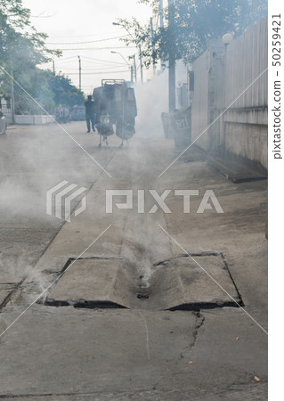 Fogging DDT spray kill mosquito 50259421