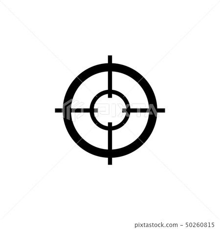 Sniper crosshairs bold icon. Simple gun scope Sniper crosshairs bold icon. Simple gun scope 50260815
