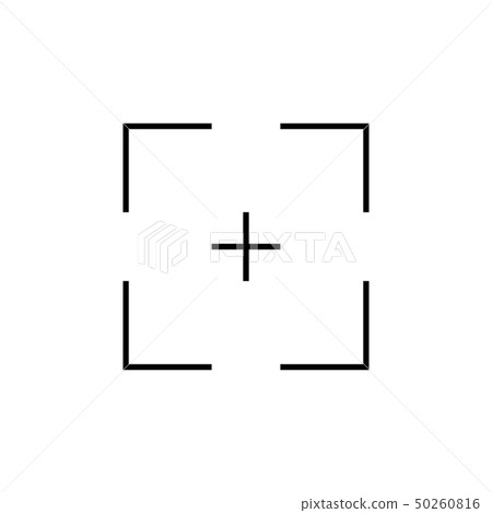 Simple sniper rifle rectangular crosshairs black 50260816