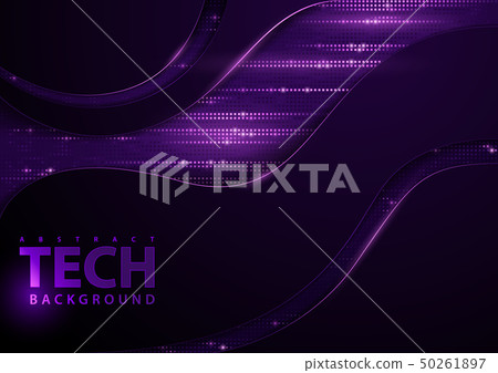 Tech Background with Purple Elements Tech Background with Purple Elements 50261897