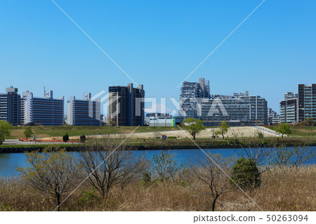 荒川山和富士山沿線的住宅區 50263094