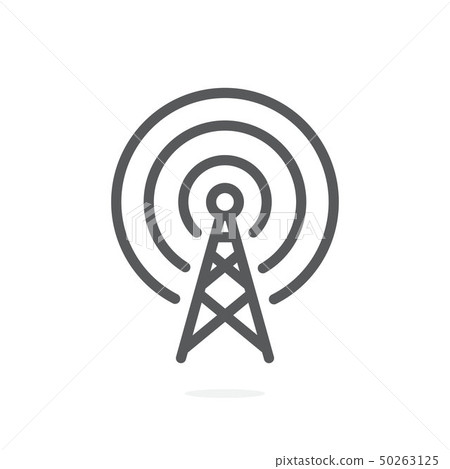 Antenna icon on white background Antenna icon on white background 50263125