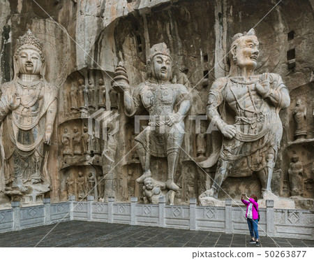 Longmen Grottoes (Longmen Caves) in Luoyang China Longmen Grottoes (Longmen Caves) in Luoyang China 50263877
