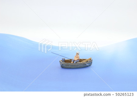 mini of figures of fisher man at boat mini of figures of fisher man at boat 50265123