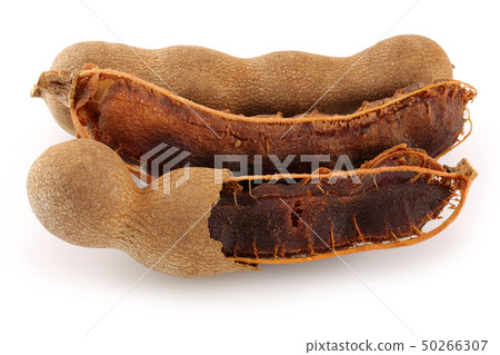 Tamarind fruit isolated on white 50266307