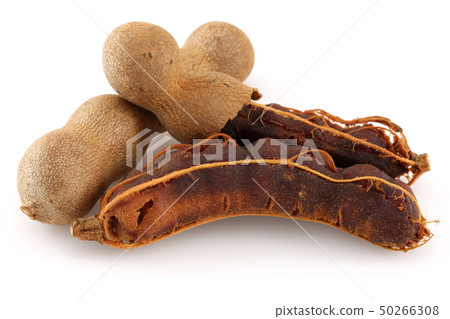 Tamarind fruit isolated on white 50266308