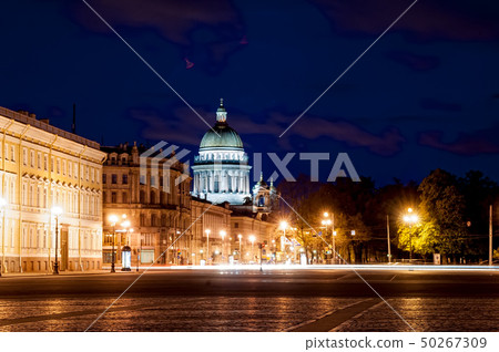 Saint-Petersburg isaakievskij sobor at night time Saint-Petersburg isaakievskij sobor at night time 50267309