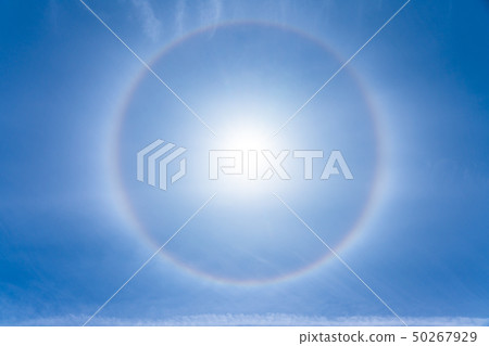 Halo phenomenon and ring horizontal arc Halo phenomenon and ring horizontal arc 50267929