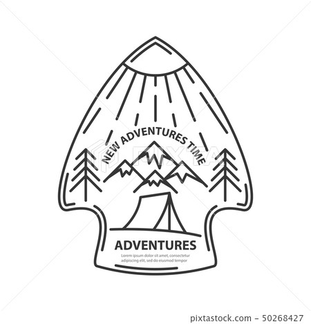 Flat line style travel banner 50268427