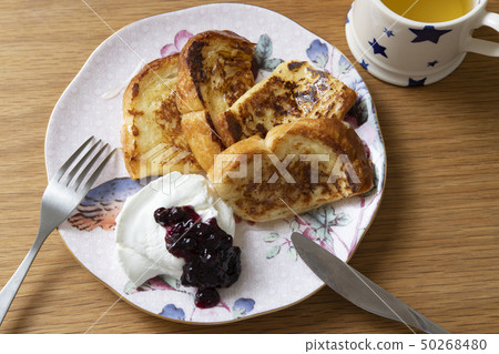 French toast with drained yogurt 50268480
