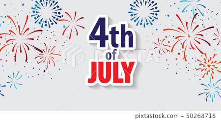 Happy 4th of July holiday banner. 50268718