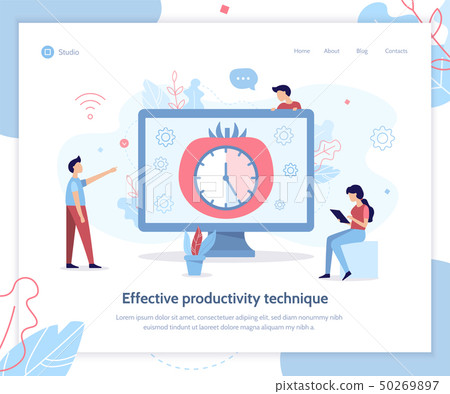 Pomodoro technique web banner 50269897