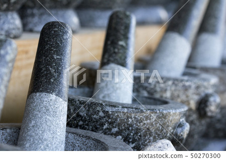 The group of Stone mortar and pestle  50270300