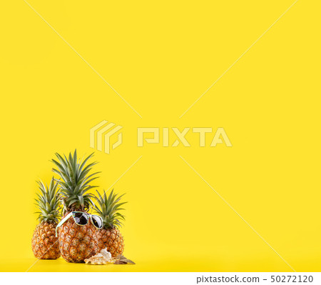 Phoenix Pear Yellow Background Sumikyo Natsuten Pineapple Sunglasses Summer summer pineapple 50272120