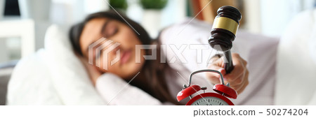 Sleepy young woman portrait with one Sleepy young woman portrait with one 50274204