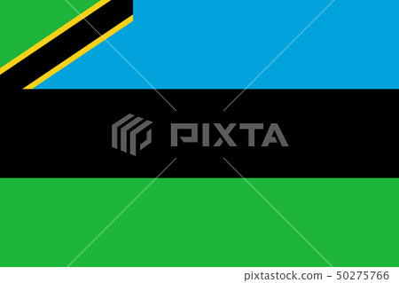 Flag Zanzibar in official rate and colors, vector - Stock Illustration ...