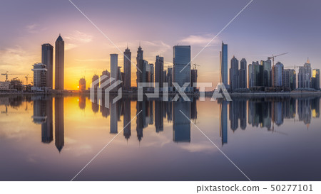 Cityscape of Dubai and panoramic view of Business bay, UAE Cityscape of Dubai and panoramic view of Business bay, UAE 50277101