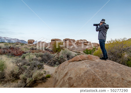 Photographer taking photo at Alabama Hills 50277290