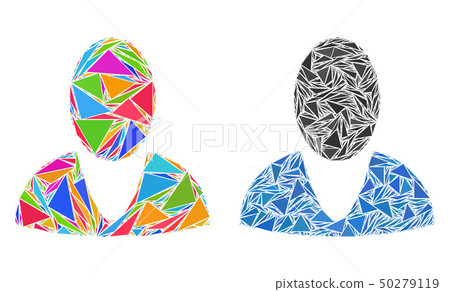 Triangle Guy Profile Mosaic Icons - Stock Illustration [50279119] - PIXTA