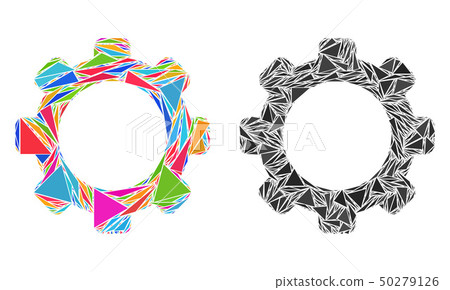 Triangle Gear Mosaic Icons - Stock Illustration [50279126] - PIXTA