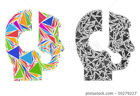 Triangle Call Center Operator Mosaic Icons - Stock Illustration ...