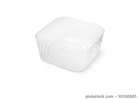 Plastic food storage containers on a white Plastic food storage containers on a white 50280885