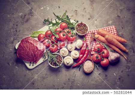 Fresh ingredients for healthy cooking 50281044