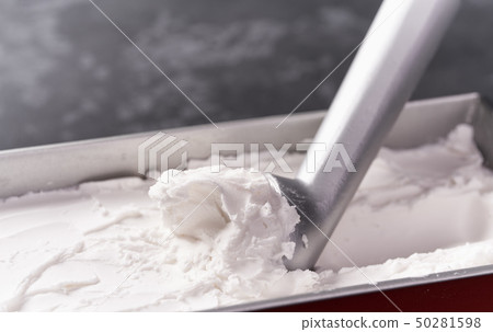 Spoon for ice cream takes a little out of 50281598