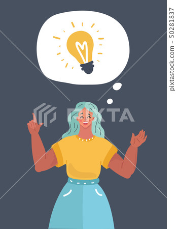 Woman thinking got an idea Woman thinking got an idea 50281837