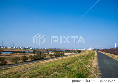 戶田公園荒川堤壩上游佐鮫橋方向 50284927