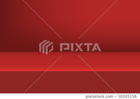 Empty studio red background for product display. Empty studio red background for product display. 50285156