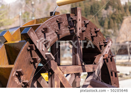 Water wheel landscape 50285646