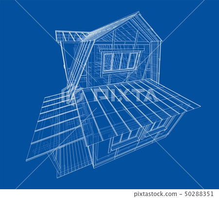 House sketch. Vector rendering of 3d 50288351