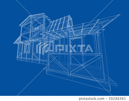 House sketch. Vector rendering of 3d 50288361
