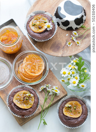 Sliced orange chocolate cake Sliced orange chocolate cake 50288406